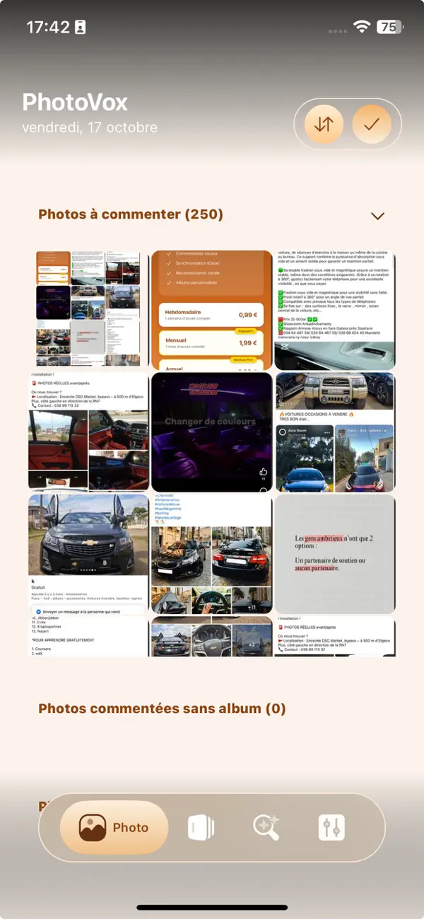 PhotoVox official App Store screenshot showing the photo library